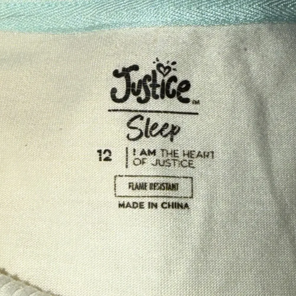 Justice Sleep Long Sleeve Shirt Girl's Size 12 Cream Find Time To Dream Flowers